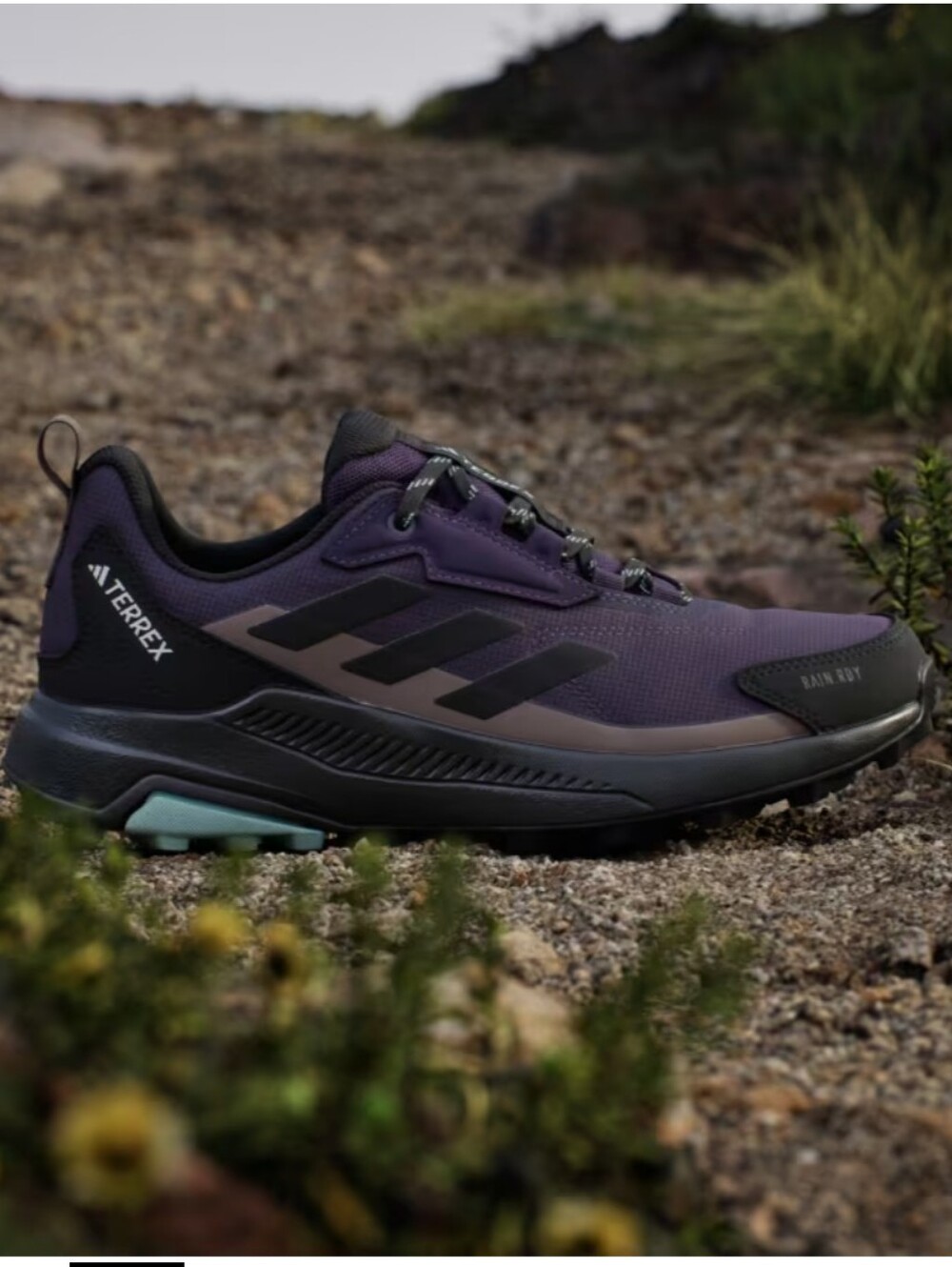 ADIDAS Terrex Anylander Rain.Rdy Hiking Shoes, New, Size 9.5, Purple - Picture 2 of 12